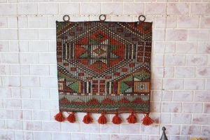 Moderno bohemio cuadrado abstracto geométrico lavable decoración colgante de pared tejido étnico para bodas cumpleaños aniversarios Pascua - Product Image 2