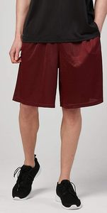 Shorts de sport mi-longs pour hommes, séchage rapide, pour la gym, la course et le basketball, motif uni, poches zippées, 100 % polyester, teint uni - Product Image 4