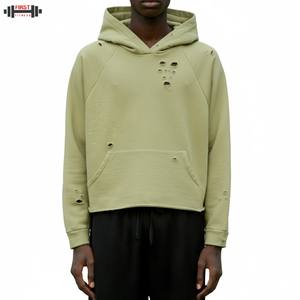 Sudadera con capucha de lana de algodón con forro liso desgastado para hombre de la mejor calidad, Top térmico de invierno hecho en Pakistán - Product Image 1