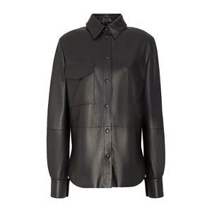 เสื้อเชิ้ตหนังแท้ผู้หญิงขายดีปี 2024 ไซส์ใหญ่ ปักลาย สตรีทแวร์ แขนยาว กระดุมข้อมือ ปรับแต่งได้ - Product Image 1