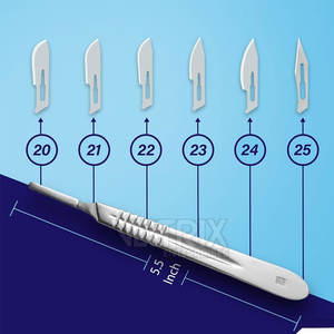 Manches de scalpel légères de style nouveau, 4 3/4, vente directe d'usine, manches de scalpel en acier inoxydable 4 3/4 - Product Image 2
