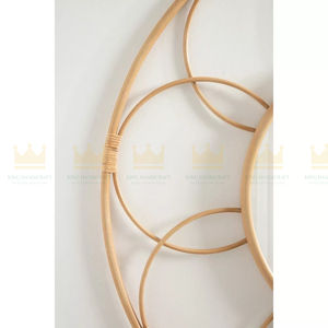 Espejo de pared de ratán redondo de transición espejo de pared decorativo montado en la pared para decoración del hogar - Product Image 3