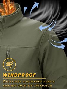 Veste de randonnée imperméable coupe-vent unisexe légère doublée polaire Softshell avec col montant et fermeture éclair, logo personnalisé - fine - Product Image 4