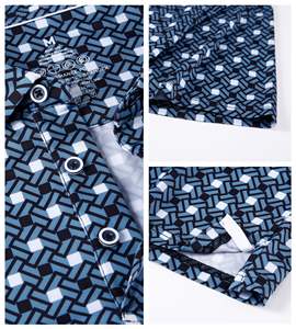 Camisetas de golf de poliéster en blanco por sublimación, camisetas lisas con logotipo personalizado con cuello levantado, polos de talla grande para hombre - Product Image 3