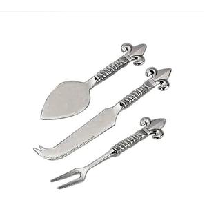 Ensemble de couverts de luxe en acier inoxydable brillant à tige de créateur, cuillère à salade et serveur à salade modernes en métal poli de haute qualité - Product Image 6