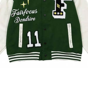 Personalizado Unisex Varsity chaqueta bordado impresión béisbol Universidad uniforme Streetwear prendas de vestir exteriores para todas las estaciones - Product Image 5
