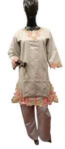 Trajes de algodón confeccionados de diseñador de verano para mujeres Faisalabad Shalwar Kameez de la colección de ropa india y pakistaní - Product Image 4