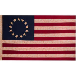 Betsy Ross <b>Flag</b> 3x5 ft Embroidered Tea Stained 13-Star American Colonial <b>Flag</b> Double Sided Heavy Duty Outdoor Tea Stained <b>Flag</b> - Product Image 6