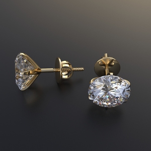 Avarta 1.50 Carat Each Moissanite Solitaire <b>Stud</b> Earrings Sterling <b>Silver</b> Elegant and Luxurious Jewelry - Product Image 2