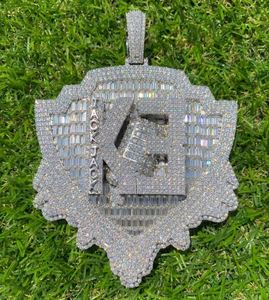 Pendentif classique en forme de hibou pour homme en argent sterling 925 avec diamant VVS personnalisé certifié IGI, toutes lettres, passe le testeur de diamant, pour enfants - Product Image 4