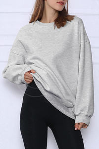 Haute qualité femmes sweats surdimensionnés polaire col rond pull chandails décontracté confortable automne mode tenues vêtements - Product Image 4