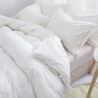 Ensemble de 3 pièces pour la décoration de chambre à coucher, usage hôtelier, housse de couette 100% coton et 2 taies d'oreiller, écologique, cadeau de déménagement bio