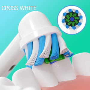 360 Degree Rotating <b>Round</b> 4-Piece Dupont Oral <b>Brush</b> Refills for Electric Toothbrush Household Use - Product Image 2