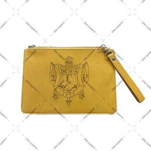 Sigma Gamma Rho Vegan Leather <b>Purse</b> | Embossed Sorority Design | Stylish Royal <b>Blue</b> Handbag | 10" x 7" - Product Image 1