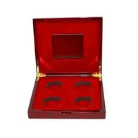 Boîte de présentation rectangulaire de luxe en bois de rose faite à la main avec doublure en velours rouge, personnalisable, pour cadre photo commémoratif