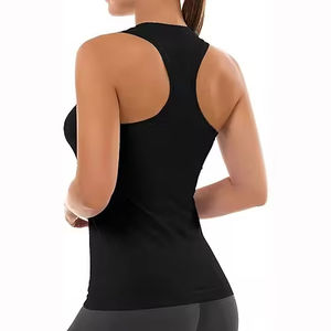 Casual Retro Square Neck Tank Top for Women Built-in Bra Camisole with U-Back Padded <b>Undershirt</b> for Gym - Product Image 6