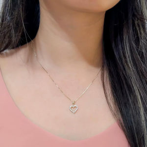 Nuevo Collar con Colgante de Corazón de Diamante Moissanite VVS con Oro de 14k, Joyería Fina, Regalo para Ella a Bajo Precio de JBR & Co - Product Image 1