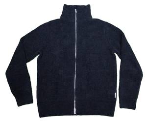 Pull en tricot pour homme en coton avec fermeture éclair, tricot côtelé, veste en cachemire et laine, tricot pour homme - Product Image 2