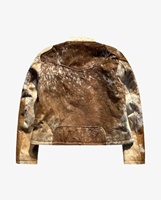 Veste d'hiver réversible unisexe à la mode en fourrure de vache vêtements de créateur grande taille pour hommes et femmes en cuir à la mode