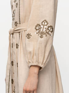 Bohemian Women Ukrainian Cotton <b>Summer</b> Maxi <b>Dress</b> With Embroidery Full Sleeve <b>Dress</b> Beach Embroidery Work <b>Dress</b> for Women - Product Image 4