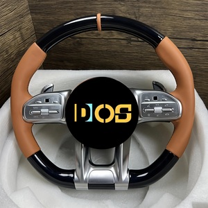 Pour <span class=keywords><strong>Mercedes</strong></span> Benz, volant en cuir marron, style sport, amélioration en cuir pour les nouveaux modèles <span class=keywords><strong>AMG</strong></span> C63 E63 <span class=keywords><strong>E53</strong></span> GT W213 W222 G63 DOS - Product Image 2