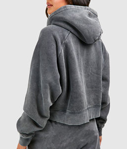 เสื้อฮู้ดมีซิปของผู้หญิงเสื้อสเวตเชิ้ตโอเวอร์ไซส์เปิดไหล่น้ำหนักเบามาใหม่2025 - Product Image 3