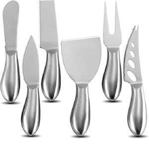 Ensemble de 6 couteaux à fromage en acier inoxydable, coupe-fromage en métal, coupe-beurre, coupe-fromage à Sandwich, ensemble pour - Product Image 3