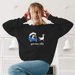 Pull à col montant en coton doux imprimé personnalisé, streetwear, pull à col rond, pull en molleton surdimensionné pour femmes, sweat-shirt à col montant - Product Image 4