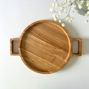 เขียงไม้สักพร้อมมือจับเขียงไม้สำหรับห้องครัวเขียงขนาดกลางของขวัญไม้ - Product Image 4