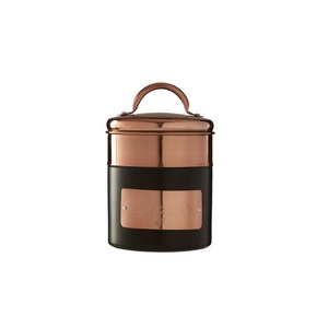 Cajas de almacenamiento de cobre decorativas hechas a mano bote nuevo diseño moderno de lujo para té, café y azúcar bote tarro - Product Image 3