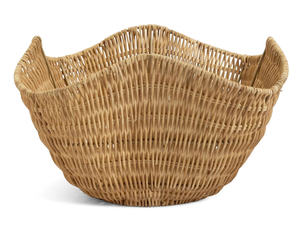 <b>Large</b> Handwoven Natural <b>Rattan</b> Laundry Basket Wide Mouth <b>Storage</b> Hamper Home Organizer for Shelves, Pantry, and Home Decor - Product Image 1
