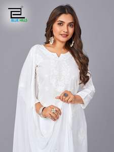 Top venta Kurti Pant Dupatta Set para Festival ocasión 14 Kg Rayon Kurti Pant con Nazneen Dupatta DE LA India - Product Image 5