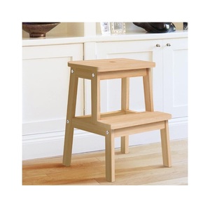 Tabouret d'escalier en bois robuste avec structure en bois massif, parfait pour les comptoirs de cuisine, les étagères de salle de bain, l'accès et l'utilisation dans la chambre à coucher - Product Image 4