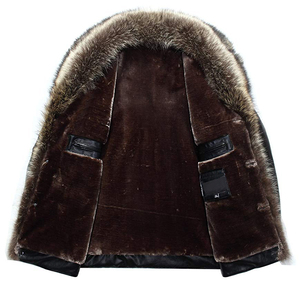 Chaqueta Bomber de Invierno para Hombre, Estilo Punk Rock, con Capucha de Piel Sintética Larga, Color Negro y Blanco, con Logotipo Frontal, 2026 - Product Image 6