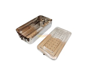 Caja de Almacenamiento para Instrumentos Quirúrgicos de 8×16×4 Pulgadas - Contenedor de Esterilización de Acero Inoxidable de Primera Calidad para Uso Hospitalario y Clínico - Product Image 2