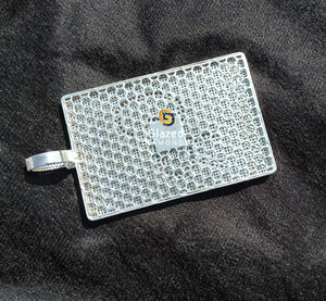 925 Sterling Silver Hip Hop Letter Pendant for <b>Men</b> Iced Out Brilliant Cut Lab Grown Diamonds Rhodium Plated for Party Occasions - Product Image 6