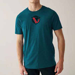 Demi-manches pour hommes de haute qualité 100% coton et fibre de bambou logo personnalisé imprimé t-shirts unis surdimensionnés - Product Image 3