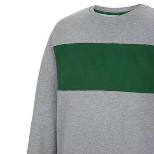 เสื้อสเวตเชิ้ตคอกลมโอเวอร์ไซส์ผ้าโพลีเอสเตอร์/คอตตอนสีเทาเขียว ปักลายเชนิลล์ 3 มิติ ตัวอักษรพิมพ์ลายฟอกสีแบบแอซิดวอช แขนยาว - Product Image 6