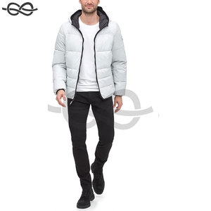 Veste à Capuche Homme Résistant à l'Eau Logo Doudoune Tailles Standard et Grandes Tailles Ultra Loft Argent XX-Large - Product Image 6
