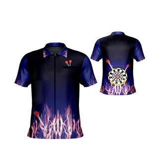 Vente en gros respirant séchage rapide 100% polyester fléchettes maillot sublimation hommes polo t-shirt conception personnalisée fléchettes chemises - Product Image 3