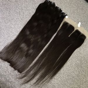 Haute qualité 100% vierge perruque de cheveux noirs grand Stock os chaud dentelle droite couleur transparente - Product Image 2