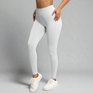 Wholesale Premium Fitness Wear Women Leggings with Breathable <b>Mesh</b> Panel 87% Nylon 13% Spandex Four-Way Stretch - Product Image 2