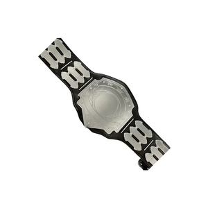 Ceinture de champion personnalisée de haute qualité avec logo, plaques en zinc argenté vierges, multi-plaques, pour boxe, MMA, trophée, arts martiaux, antidérapante - Product Image 1