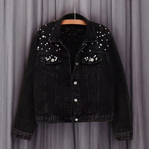 Chaquetas Vaqueras Holgadas Extra Grandes Personalizadas para Mujer, Color Caramelo Ecológico, Ropa Exterior Informal de Otoño Invierno, Estilo Moderno y a la Moda - Product Image 6