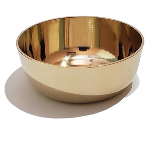 Bol en métal en laiton avec support Bol de service de fruits fini antique décoratif Utilisation du service de dîner de mariage - Product Image 6