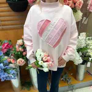 ผู้ผลิตเสื้อสเวตเชิ้ตถักแบบมีคอเต่า สีชมพูอ่อน แขนยาวทรงหลวม ระบายอากาศได้ดี สำหรับผู้หญิง ฤดูใบไม้ร่วง/ฤดูหนาว - Product Image 4