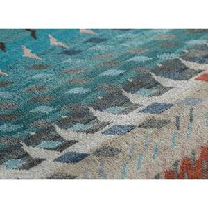 Tapis Manchaha en laine et soie de bambou noué à la main, 9x12, rectangulaire, rayé, pour la maison, le couloir, épaisseur 10 mm - Tapis Jaipur, modèle US - Product Image 3