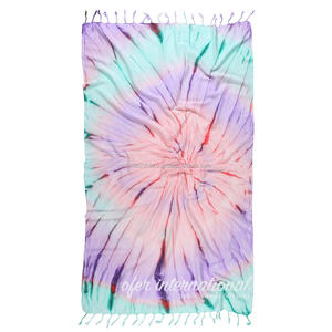 Serviette turque Tiedye Pestemal, serviette Tiedye Fouta, tissu de livraison directe de plage de grossistes de bain teint à la main. - Product Image 4