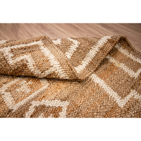 Tapis de salon et chambre à coucher en jute, forme rectangulaire, à poils moyens, réversible, lavable, moderne, de haute qualité, le plus vendu