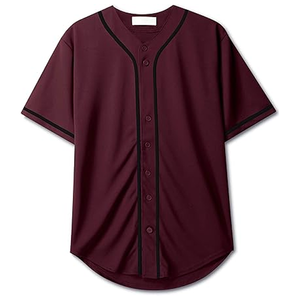 เสื้อเจอร์ซีย์เบสบอลสำหรับเยาวชนเสื้อกีฬาสไตล์สากลพร้อมกระดุมเบสบอล - Product Image 5